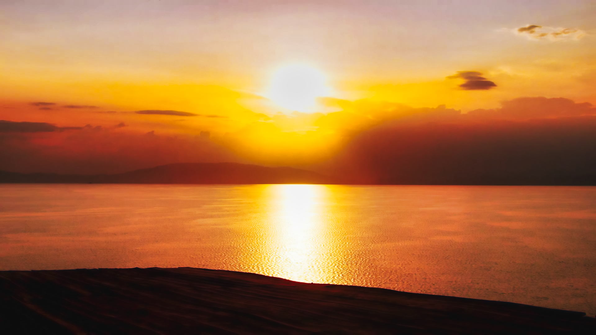 Sunset over Lake Kivu