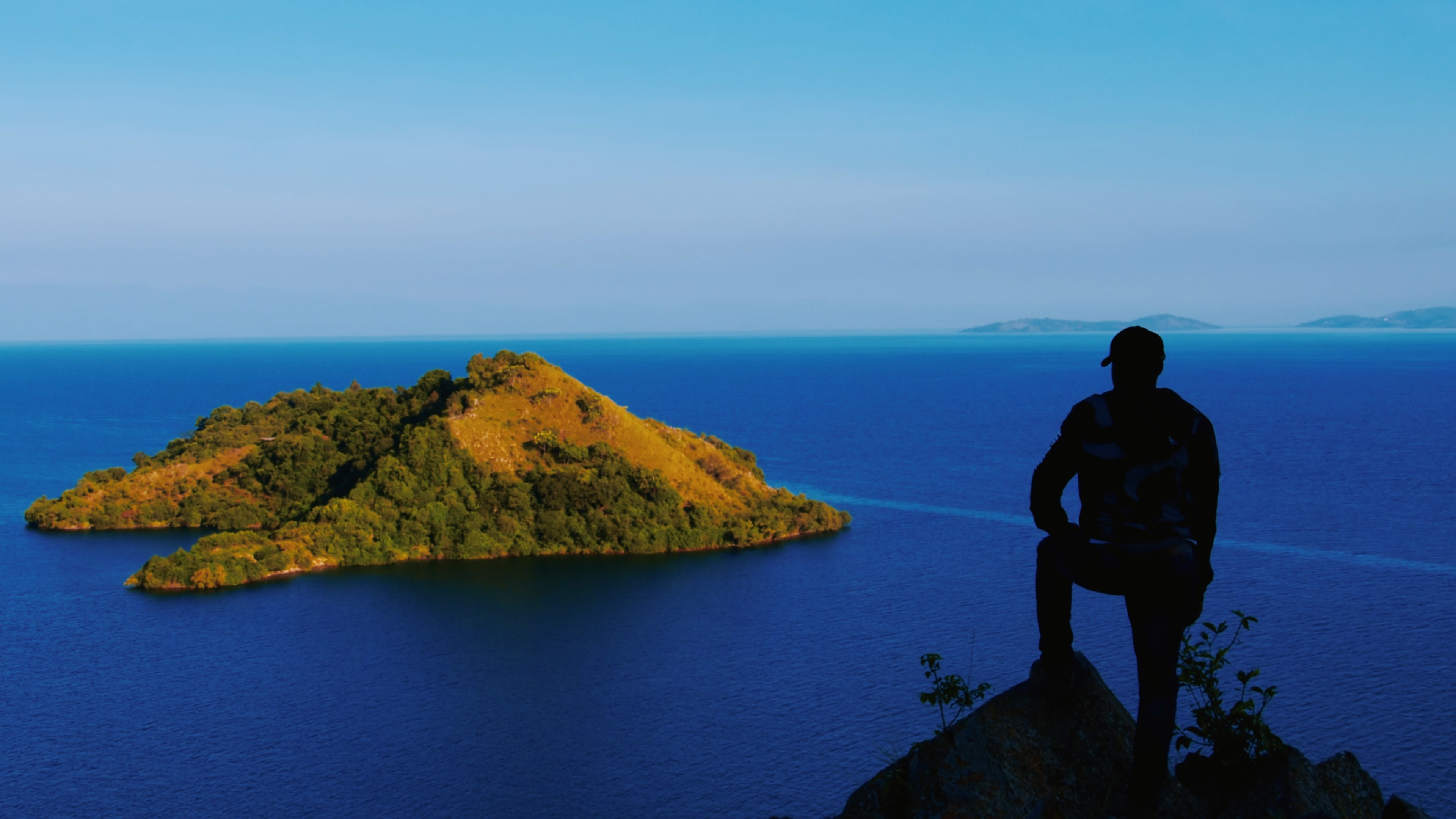 Enjoying Sunrise on Lake Kivu